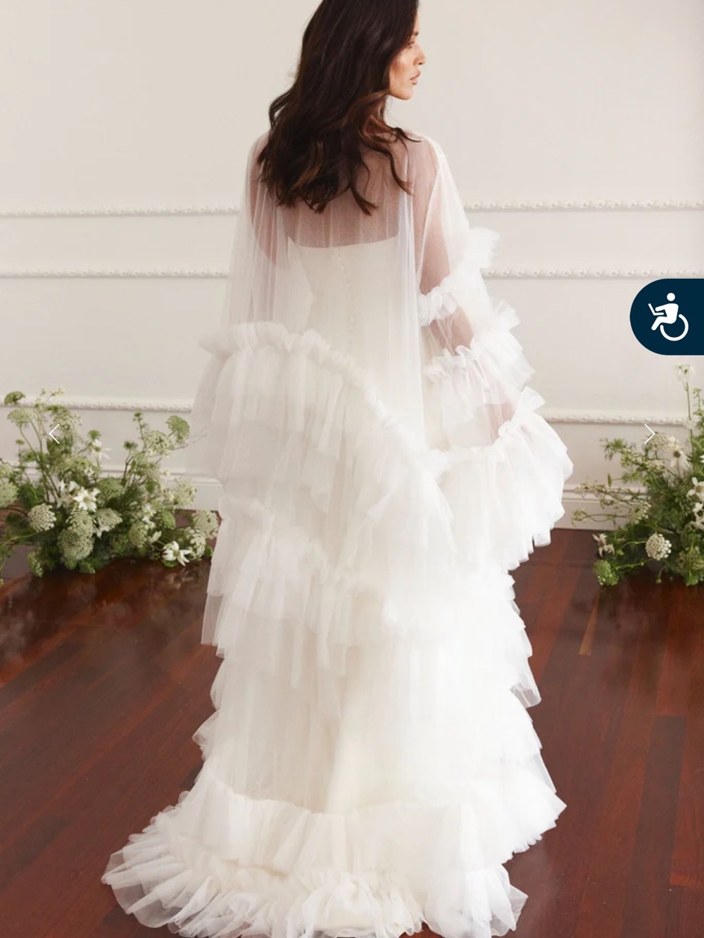 Jagger Robe LONG SLEEVE TULLE BRIDAL ROBE - Picture 4 of 6